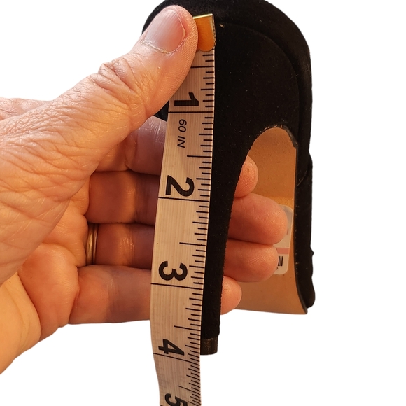 NWTB Sacha London Blanca Black Leather Suede Pointy Toe Slingback Heels Size 8B - Picture 8 of 15